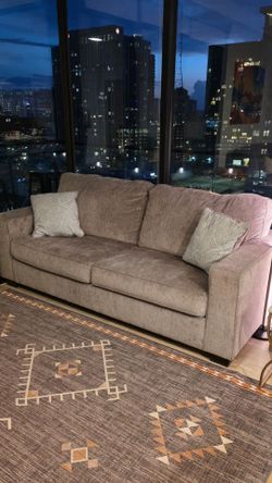 Like New Slate Gray Queen Sleeper Sofa and Matching Recliner