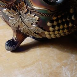 Early 1900 Fenton Carnival Glass Footed Bowl