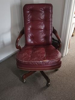 Leather desk chair
