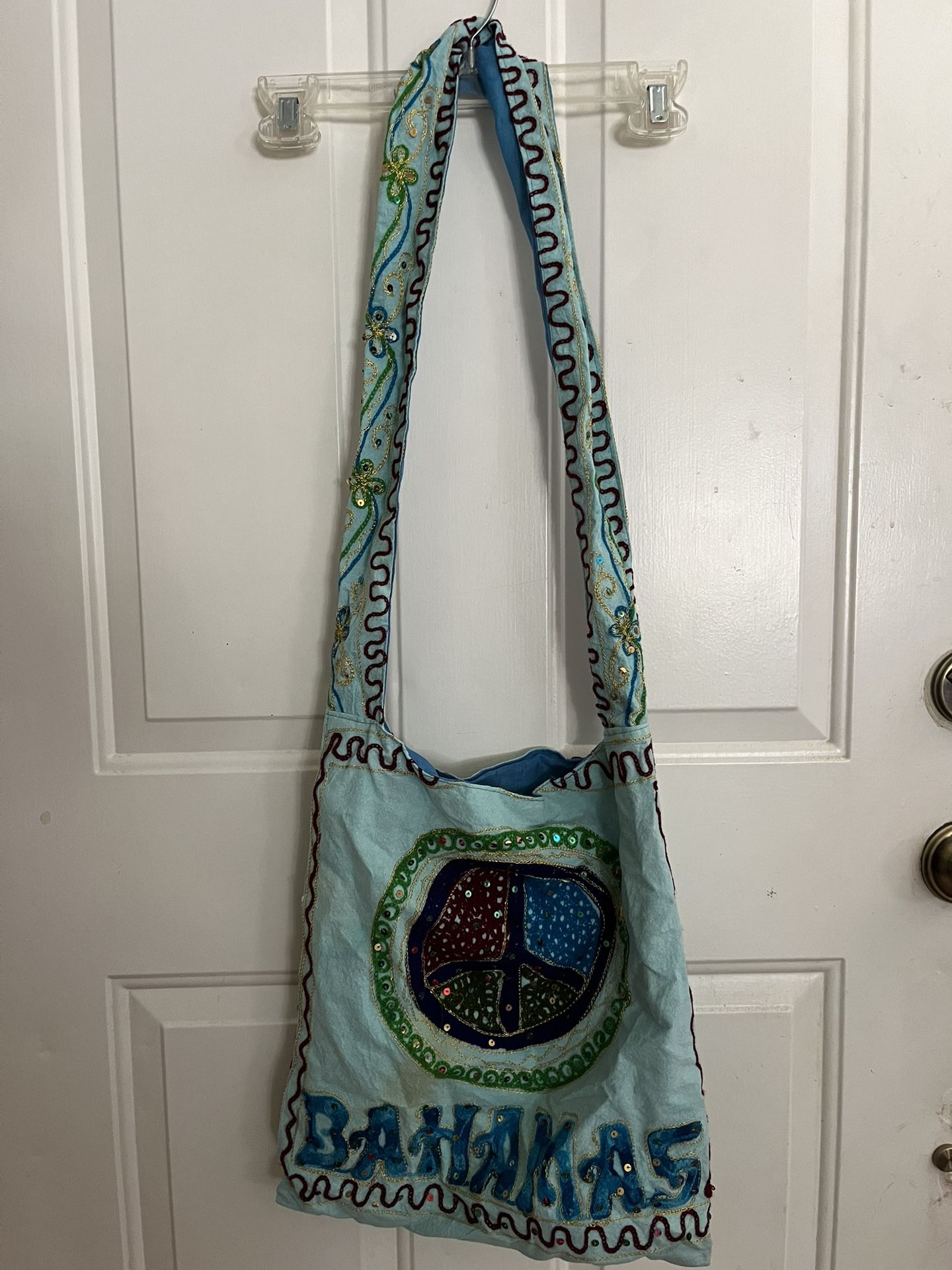 Peace Hippie Bahamas Bag With Zippers. Like New