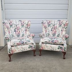 Vintage Floral Sitting Accent Chairs