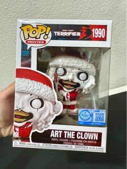 [Rare] Terrifier 3 funko pop - Bloody Art the Clown as Santa with Chainsaw brand new! Horror