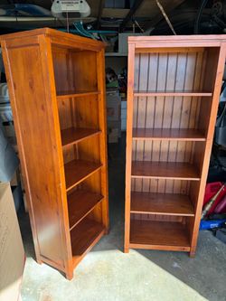 Pottery Barn Tall Stain-Grade Bookshelves