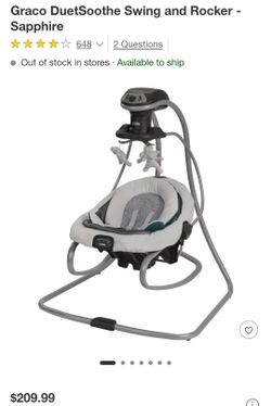 Graco Duetsoothe 3 In 1 Swing, Bouncer And Rocker