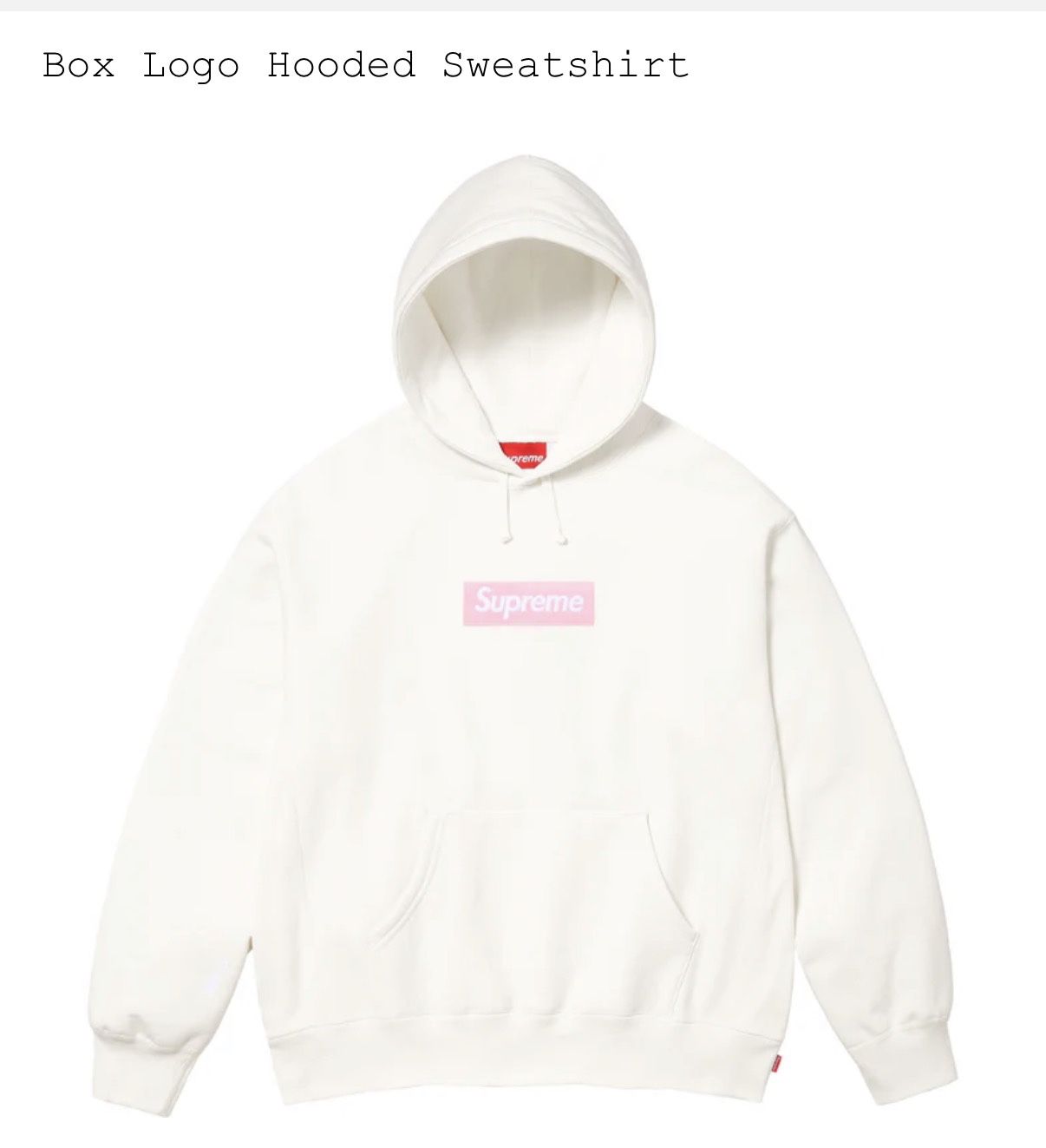 Supreme Box Logo  Hooded White 