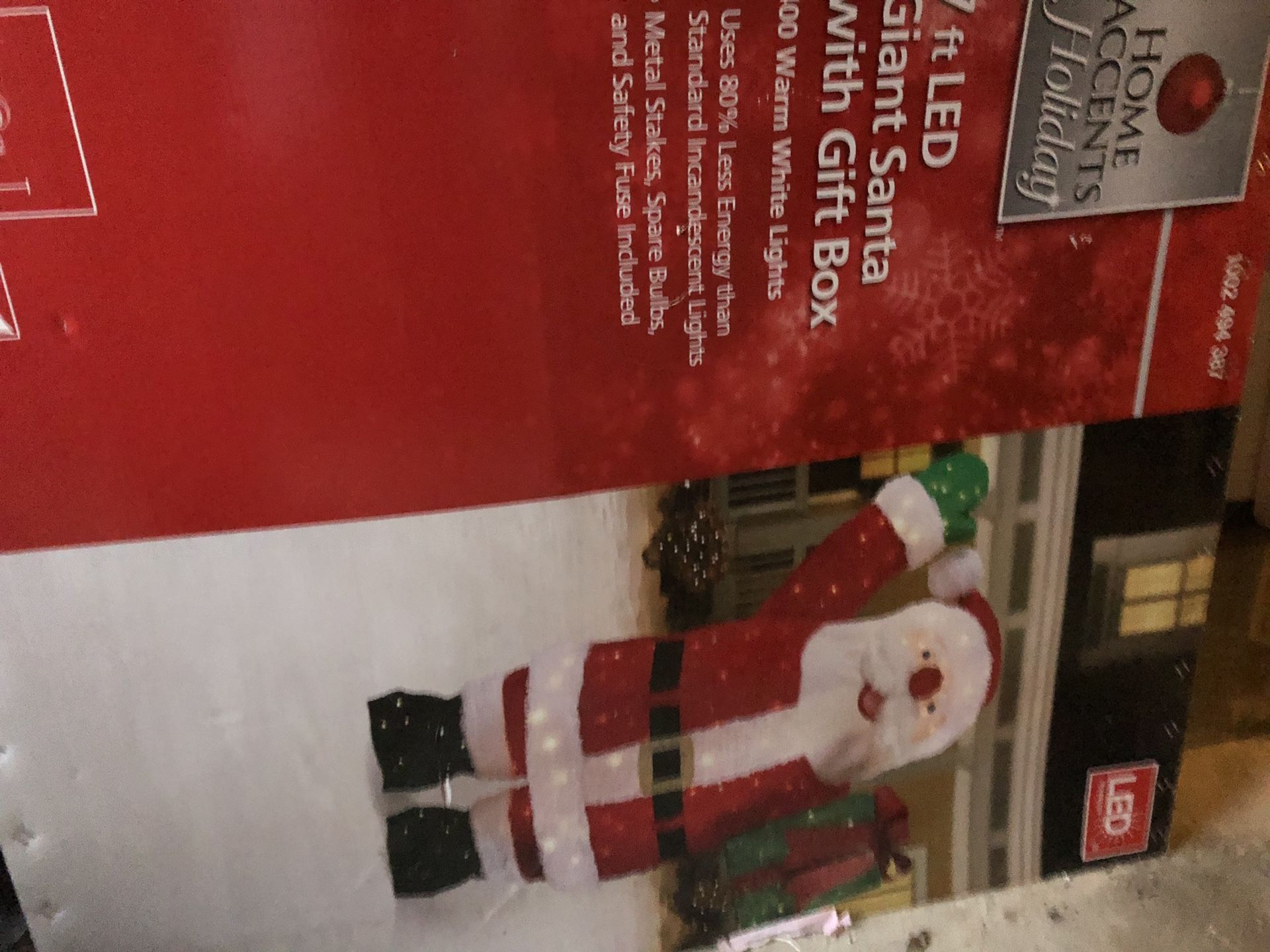 7 feet Led Giant Santa with Gift Box