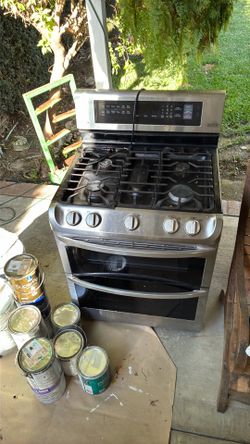 LG double oven gas range