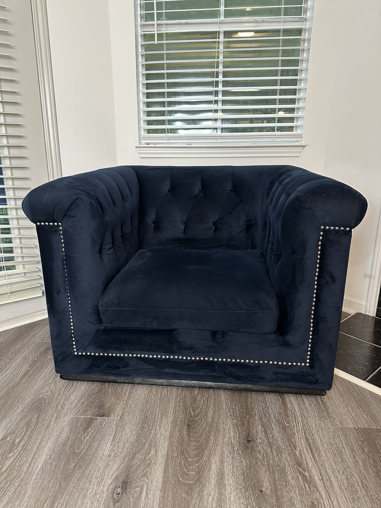 City furniture Blair Blue Micro Chair