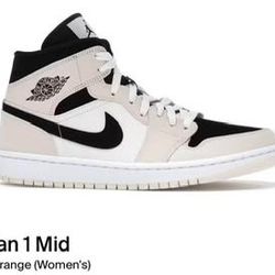 Jordan 1 Mid Barely Orange 12W/10.5M