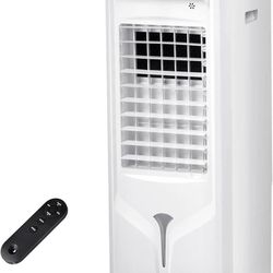 AKIRES 31in White Portable Tower Fan Remote Control Oscillation 12H Timer Standing Floor Fan Wheels