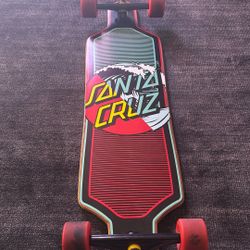 Santa Cruz Wave Dot Splice Drop Thru Cruiser Skateboard