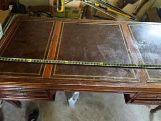 Wooden vintage-style executive desk