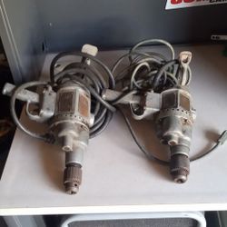 Two Old Half Inch Black & Decker Drills  They Work