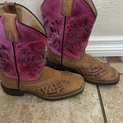 Girls Size 2 Cowboy Boots Used