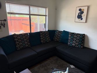 Dark Gray L-Shaped Sectional Sofa