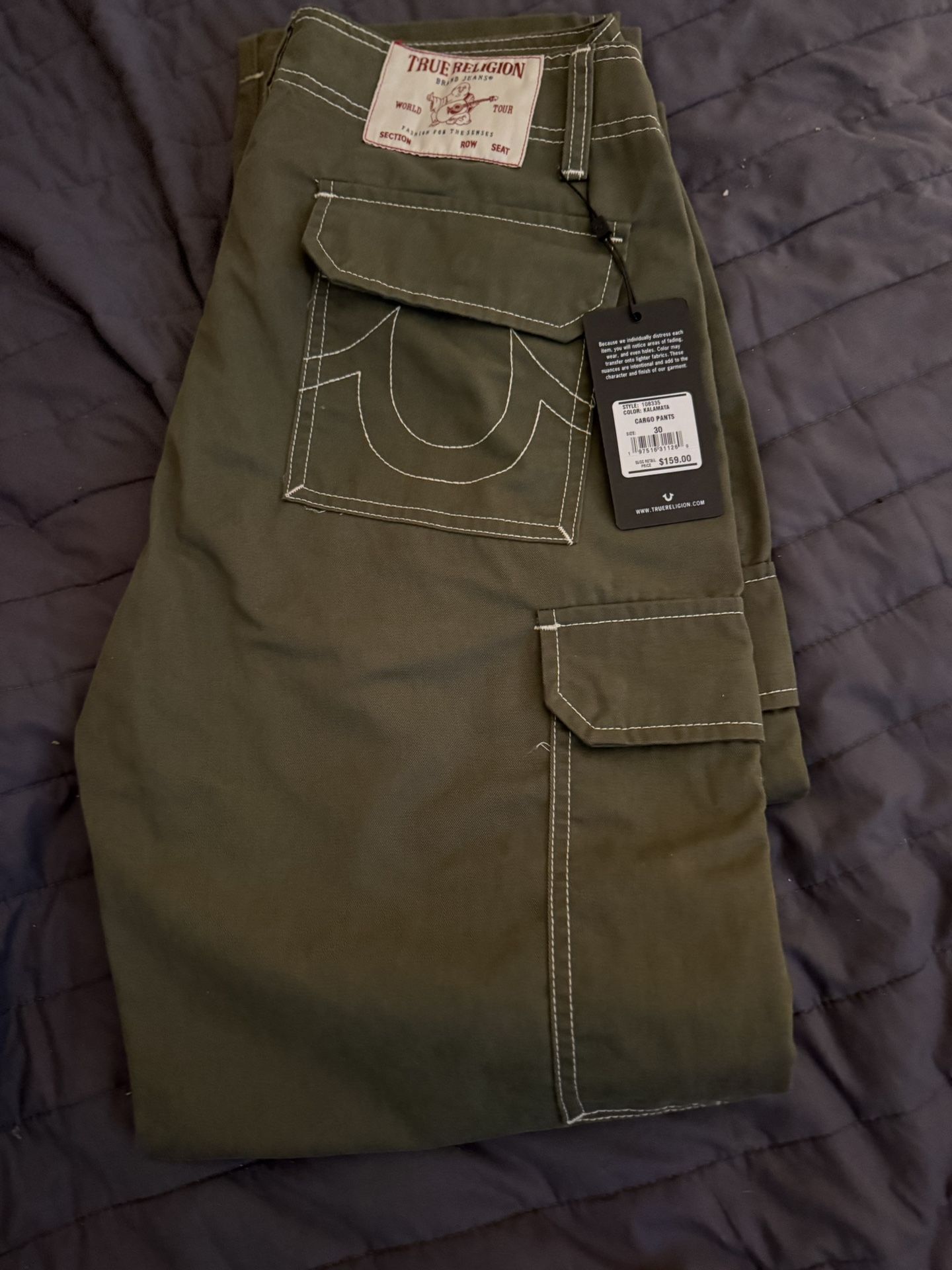 True Religion Men’s Size 30W Cargo Pants