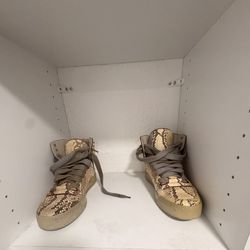 Python Snakeskin High-Top Sneakers