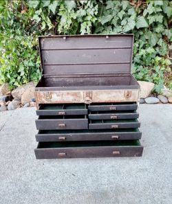 Vintage Tool Box Seven Drawers