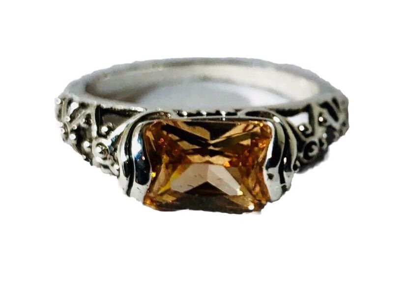 Pandora Yellow Citrine Rectangular Brilliant Cut Size 8.75