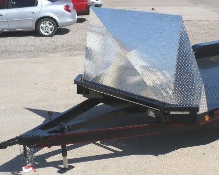 Aluminum Rock / Bug shield for car trailer