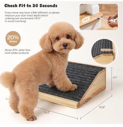 Wooden Pet Stair Step Ramp with Carpet