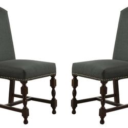 Dining Side Chairs in Stone Grey (Set of 2) - Best Master Furniture 592
