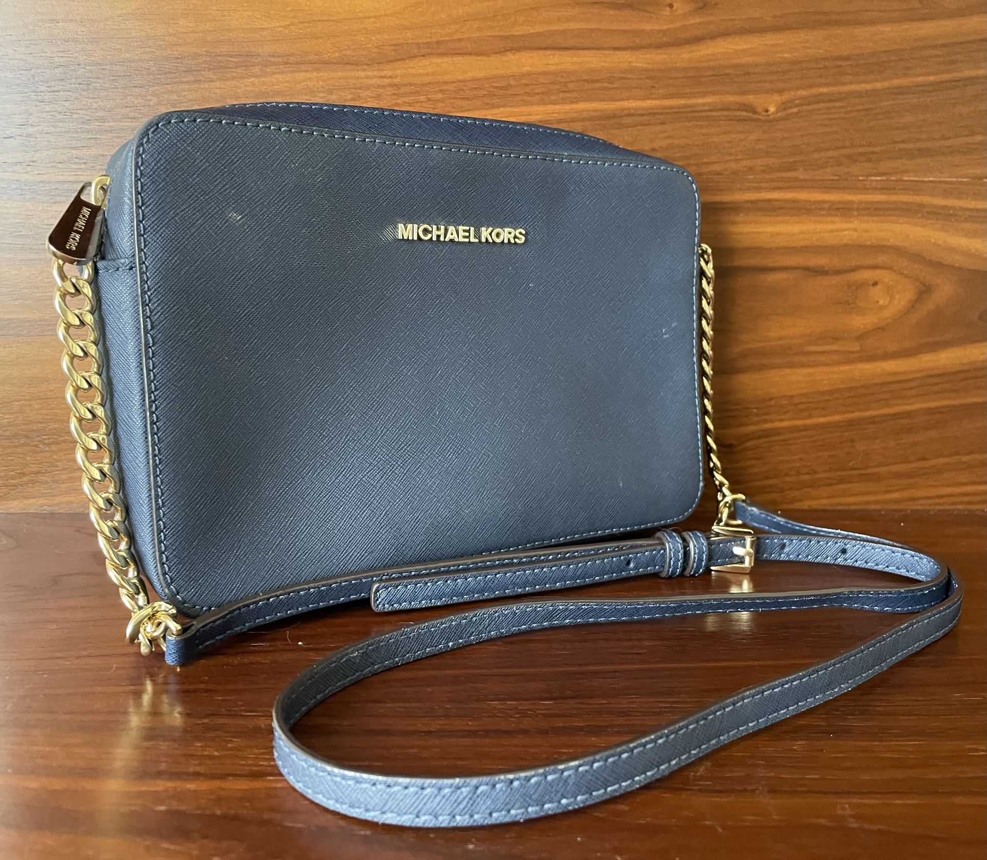 MICHAEL KORS BLUE CROSSBODY PURSE