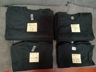 Brand New Gildan Black T-Shirts - Adult Sizes (32 Total)