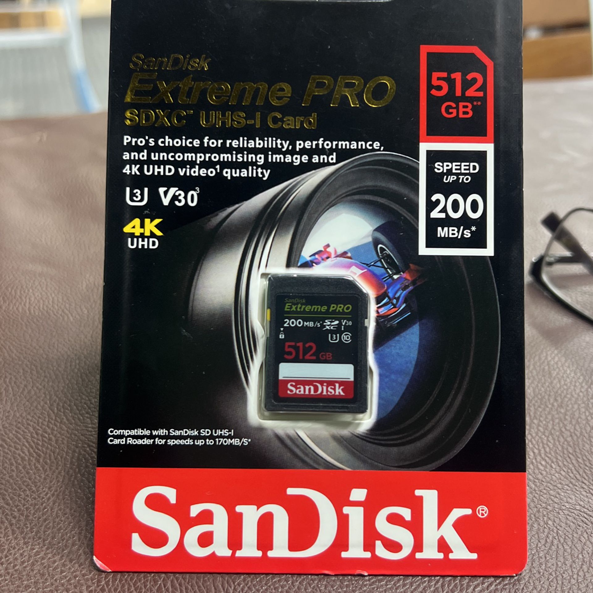 Sandisk Extreme PRO SDXC HUS-I Card 512 GB SPEED 200MB/S