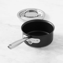 Calphalon Williams-Sonoma Elite Nonstick 2QT Sauce Pan with Pour & Strain Cover.
