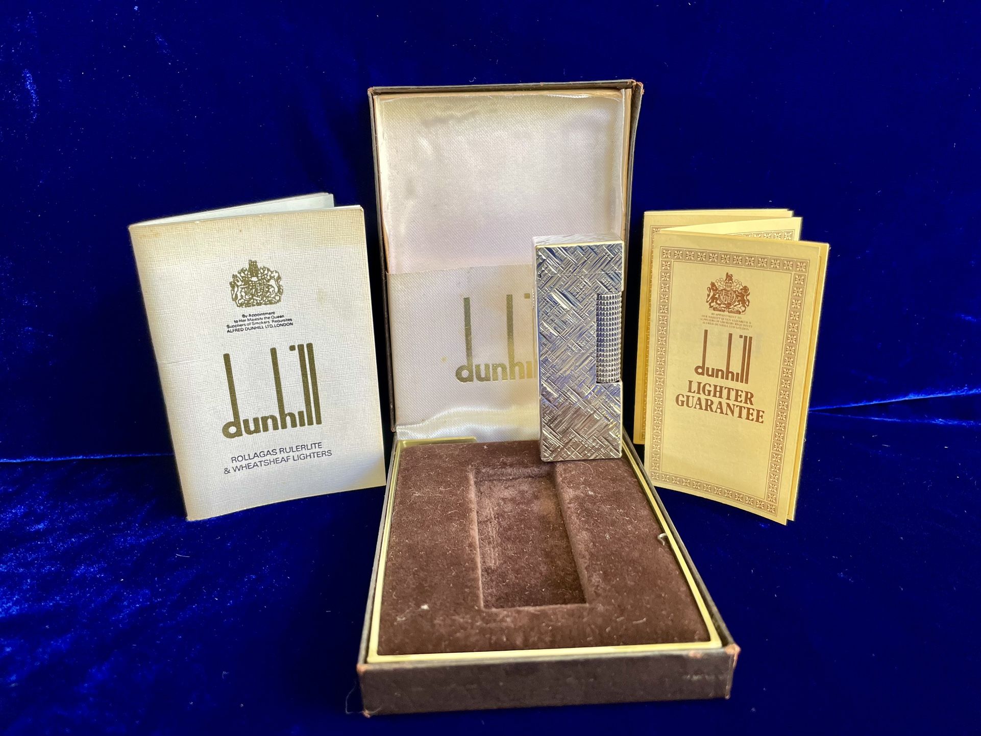 Vintage Florentine Silver Rollagas Dunhill Lighter Super Mint Condition Works 1 Year Warranty