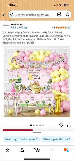 Winnie the Pooh 1st Birthday Party Supplies 