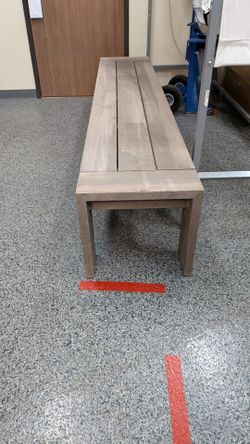 Restoration Hardware RH Teak Outdoor Bench 8 feet long.