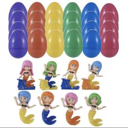 24Pcs Prefilled Easter Eggs with Toys Mermaid, Easter Egg Stuffers for Girls, Perfect forEaster E