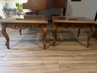 Wood End Tables - Set of 2