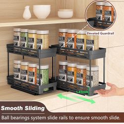 3Pack Pull Out Spice Rack Organizer for Cabine