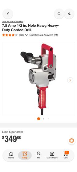 Milwaukee Hole Hawg Heavy-Duty Corded Drill