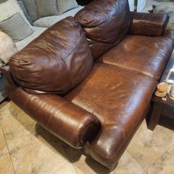Free Brown Leather Couch.