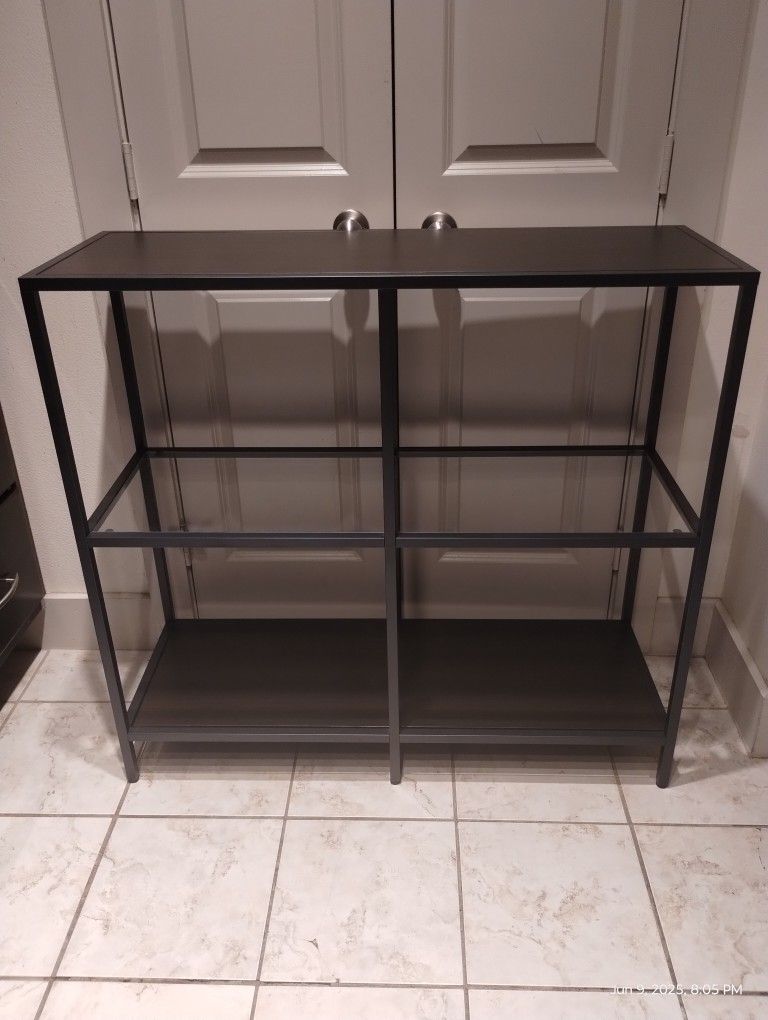 Metal Shelving Unit / Home Decor / Glass / 3 Shelves