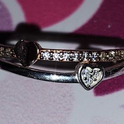 Double Heart Diamond Ring
