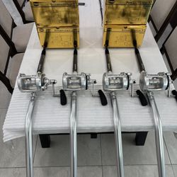 Penn International 50 VISW 2 Speed on Daiwa 40-100lb Bent But Swivel Tip Rods 