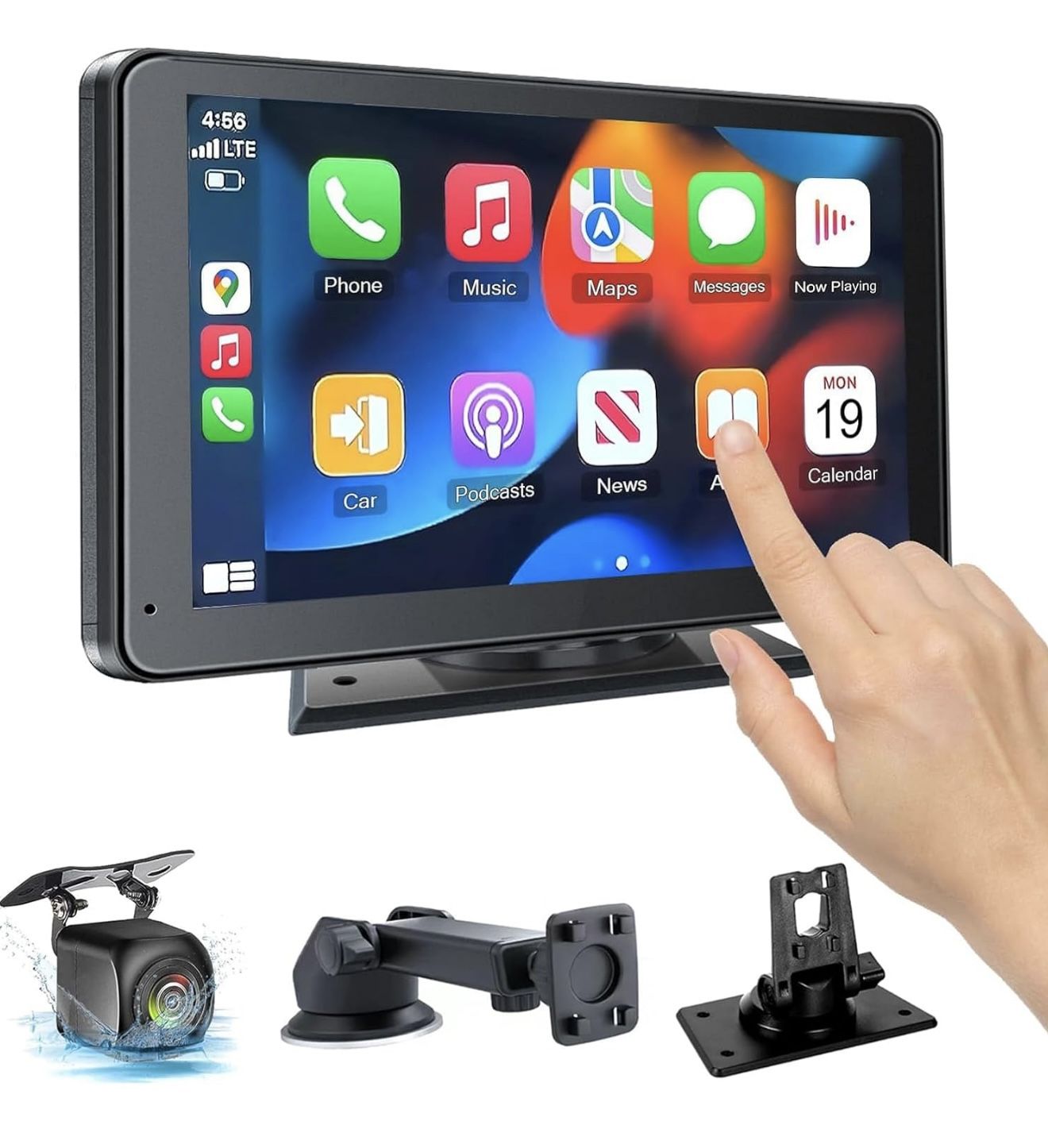 7” Wireless CarPlay & Android Auto Touchscreen – Bluetooth 5.0, AUX/FM, Brand New