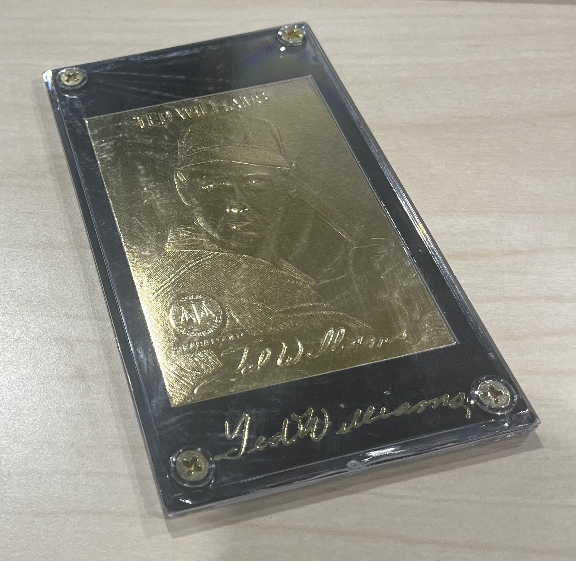 1996 Ted Williams 22KT Gold Performance Baseball Card – Limited Edition #8342