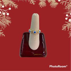 Stainless Steel Turkish Evil Eyes Rings One Size 