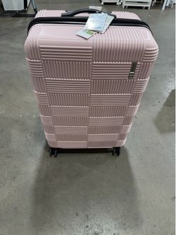 American Tourister 28 Checkered Hardside Spinner Suitcase - Pink