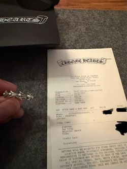 Chrome Hearts Cross Tail Ring