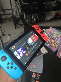 Nintendo Switch With 7 Games And Zelda Case 