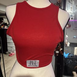 NWOT Pretty Little Things Red Crop Top