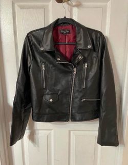 Women's Black Faux Leather Jacket