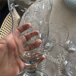 Princess House 4 Pcs Milkshake Glasses 